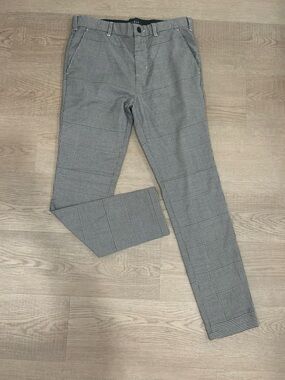 PacSun Men's Black and White Glen Plaid Dress Pants